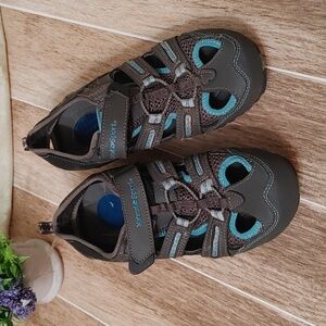 Natural sports men's open breathable brown and blue sandals shoe hiking …